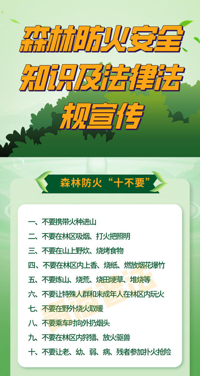 普法课堂 | 森林防火安全知识及法律法规宣传